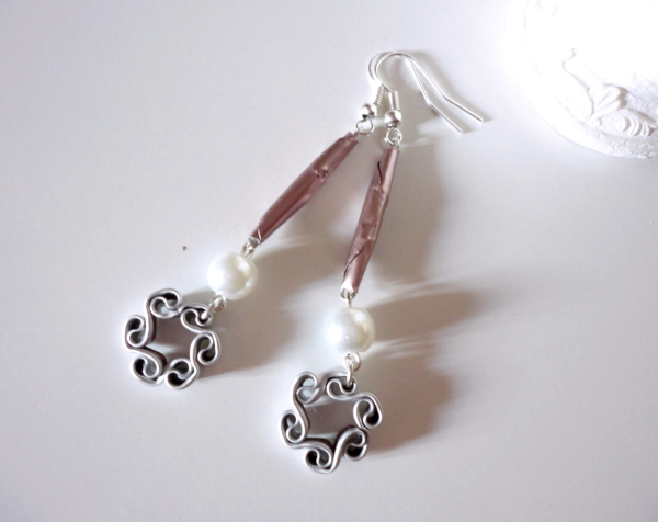 Recycling Spiral Ornament Ohrringe